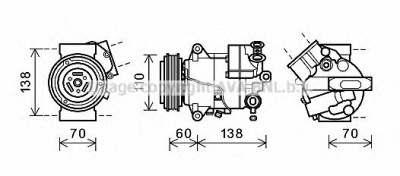 AVA QUALITY COOLING olk607 -  Компрессор, кондиционер